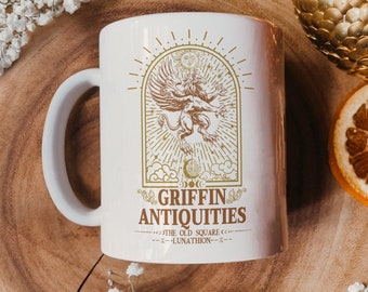 Crescent City Griffin Antiquities Coffee Mug, Ruhn Danaan Hunt Athalar Bryce Quinlan Umbra Mortis BookTok, SJM, House Of Earth And Blood