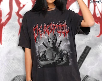 Vintage Deadpool Heavy Metal Shirt, Deadpool Bootleg Tee, 90s Movie Fan Shirt, Deadpool Shirt, Deadpool Movie. Deadpool 3
