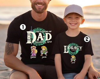 Personalized Dad The Legend Son The Legacy Shirt | Zelda Dad Shirt | Legend Of Zelda Shirt | Zelda Link | Gamer Father Son Matching Shirts