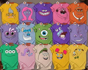 Monsters Incs Costume Shirt, Monsters Incs Family Halloween Shirt, Monsters University, Mike Wazowski Boo Sully Shirt, Halloween Party Tee