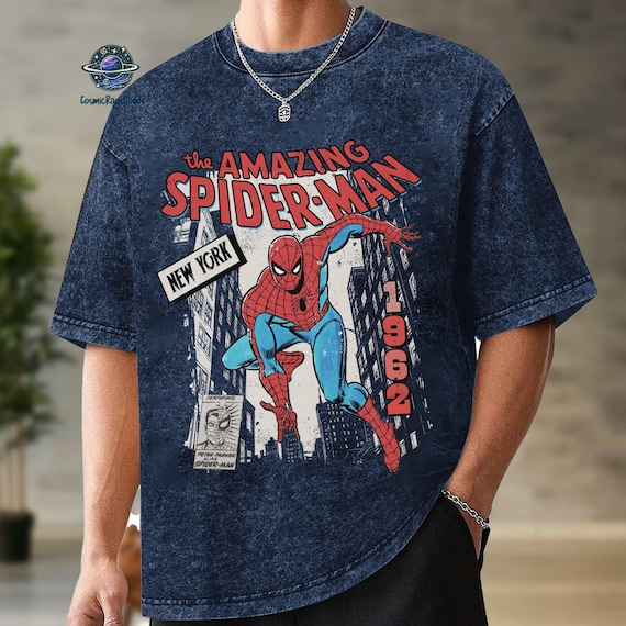Vintage 90s MCU The Amazing Spider Man Mineral Wash Shirt, Comfort Colors  Spiderman Comic Shirt, Avengers Spiderman  Brand New Day
