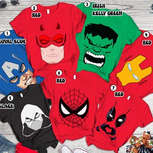 Spider Hero and His Friends Costume Shirt, Disneyland Spiderman Birthday, Superhero Birthday Shirt, Family Matching Shirt, Superhero Shirt image 1