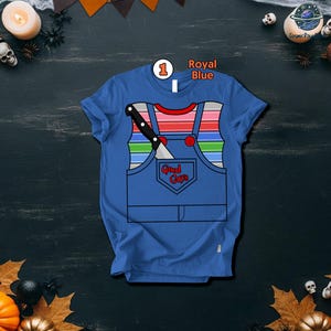 Chucky Horror Doll Halloween Costume T-shirt, Chucky Halloween Costume Cosplay, Horror Movie Halloween Shirt,Halloween Horror Costume Outfit