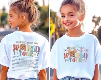 Retro Epcot Drink Around the World Tour 2026 Shirt, Epcot World Tour Shirt, Disneyland Epcot Shirt, Epcot Trip Shirt, Family Vacation Shirt