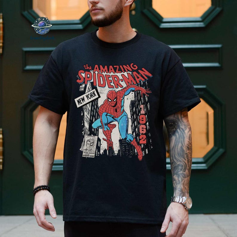 Camiseta vintage Amazing Spider-Man Comfort Colors, camiseta retro con portada de cómics del MCU, regalo para fans del MCU, camiseta Spiderman Brand New Day, lavado mineral imagen 4