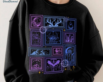 Velaris Stamps Art Sweatshirt, Velaris City Of Starlight, The Night Court Shirt,SJM Merch Shirt, City of Starlight Sweater, ACOTAR Shirt