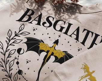 Fourth Wing Embroidered Sweatshirt, Fourth Wing Sweatshirt, Fourth Wing Merch, Basgiath War College, Dragon Bookish Shirt, Fly or Die