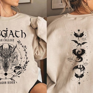 Basgiath War College 2-Sided Sweatshirt, Fourth Wing Shirt, Dragon Rider Shirt, Fourth Wing Sweatshirt Hoodie image 3