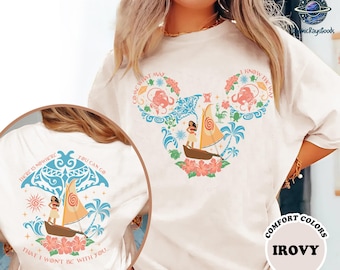 Comfort Colors Moana Shirt, Come What May I Know The Way, Moana Adventure, WDW Trip Shirt, Mickey Mouse Ears Moana T-Shirt