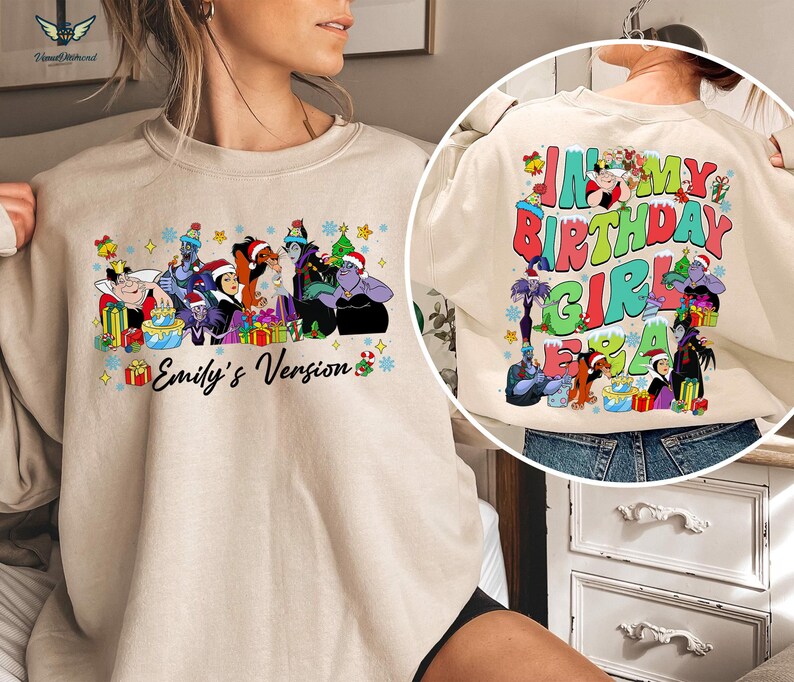 Custom Name in My Birthday Girl Era Villains Shirt, Disneyland Evil