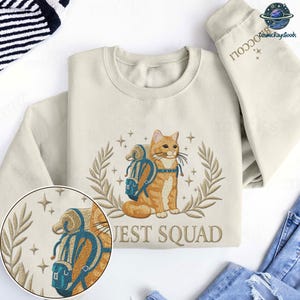 Embroidered Quest Squad Broccoli Crewneck, Fourth Wing Onyx Storm Shirt, Basgiath War College, Bookish T Shirt Sweatshirt Hoodie