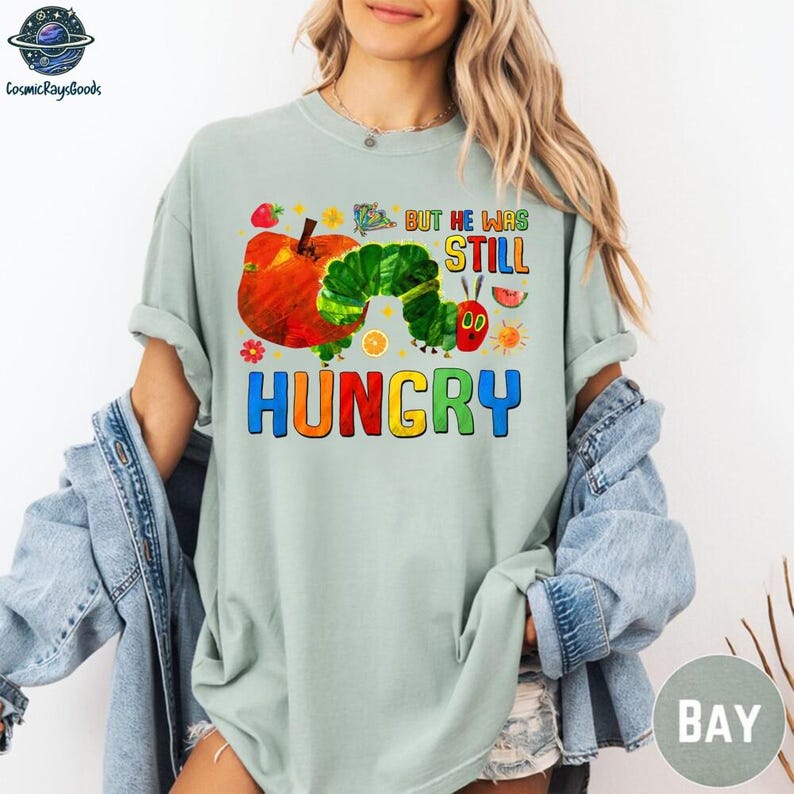 But He Wass Still Hungry Shirt, Hungry Caterpillar Shirt, Teacher Life Tshirt, Kindergarten Teacher Tee, Book Lover Gift, Back To School Tee image 2