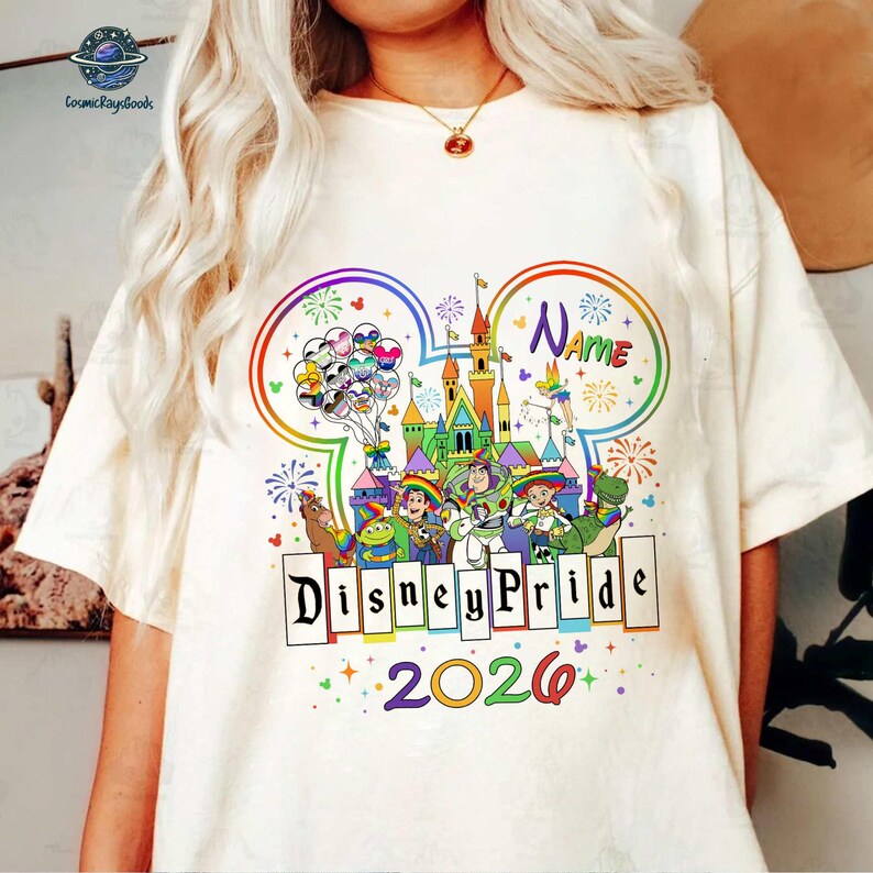 Disneyworld Prides Personalized Toy Story Pride Shirt, Disneytrip Rainbow Balloons Tee, Gay Lesbian Pride Shirt, Pride Tee image 2