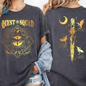 Quest Squad Onyx Storm Shirt, Fourth Wing Shirt, Ridoc Quest Squad Shirt, Onyx Storm, Xaden Riorson, Romantasy Fan Shirt, Dragon Rider Book image 1