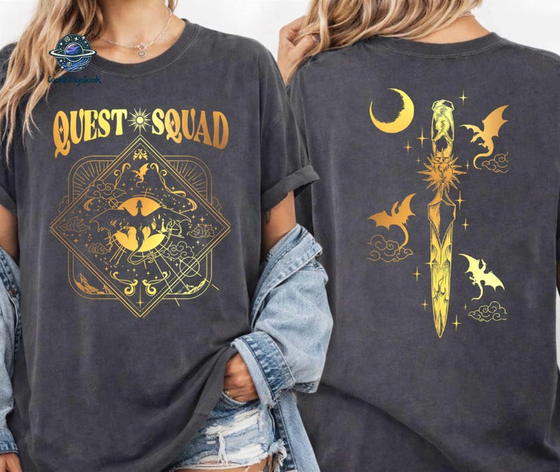 Quest Squad Onyx Storm Shirt, Fourth Wing Shirt, Ridoc Quest Squad Shirt, Onyx Storm, Xaden Riorson, Romantasy Fan Shirt, Dragon Rider Book image 1