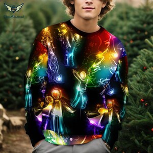 Neon christmas sweater hot sale