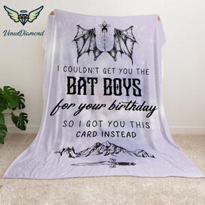 The Bat Boys Throw Blanket Couch, Reader Gift Ideas For Her, Acotar Bookish, The Night Court Illyrians, Rhysand Cassian Azriel