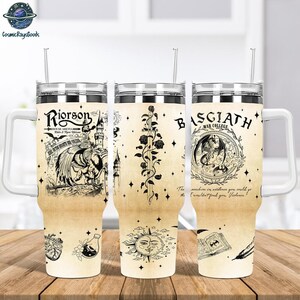 Fourth Wing Tumbler, Basgiath War College 40 Oz Tumbler, Dragon Fantasy Stainless Coffee Cup, Bookish Tumbler Gift for Reader Bild 3