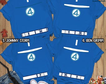 Fantastic Four Shirt, Fantastic Four Halloween Costume T-shirt, Fantastic 4 Shirt, Mr Fantastic Human Torch Invisible Woman The Thing