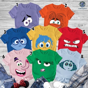 Inside Out Characters Costume Shirts, Inside Out Group Shirts, Inside Out Group Matching, Inside Out Family Party,Halloween Matching Costume