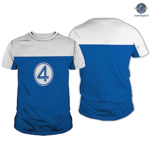 The Fantastic Four First Steps Logo All Over Print Hoodie, Fantastic Four Halloween Costume, Fantastic Four Shirt, Fantastic Four Cosplay