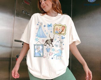 Frozen Shirt, Retro Disneyland Frozen Coquette Bows Shirt, Anna Elsa Olaf Kristoff Sven Tee, WDW Disneyland Trip, Disneytrip Shirt