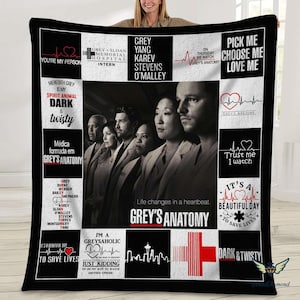 Grey’s Anatomy Blanket – Grey’s Anatomy Fleece Blanket, Medical TV Series Blanket, Christmas Gift |Throw Blanket for Bed Couch Sofa
