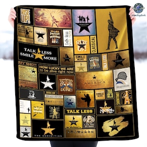 Alexander Hamilton Fleece Blanket, Hamilton Throw Blanket, Hamilton Musical Blanket, Hamilton Fan Gifts, Christmas Gifts, Christmas Blanket