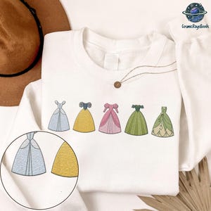 Custom Princess Embroidered Shirt, Princess Dress Shirt, Magic Kingdom Shirt, Disneyland Princess Shirt, Embroidered Princess