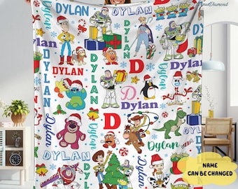 Personalized Toy Story Christmas Blanket, Toy Story Blanket, Disneyland Toy Story, Woody Buzz Jessie Toy Story, Kids Blanket Birthday Gift