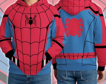 Spider Man 3D Full Over Print Hoodie, Spider Man Super Hero Cosplay Hoodie Sweatshirt,Spider Man Halloween Shirt,Spiderman Halloween Costume