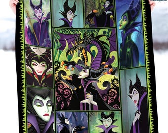 Villains Blanket | Evil Queen Malecifent Jafar Villains Fleece Blanket | Magic Kingdom Villains Birthday Party Blanket