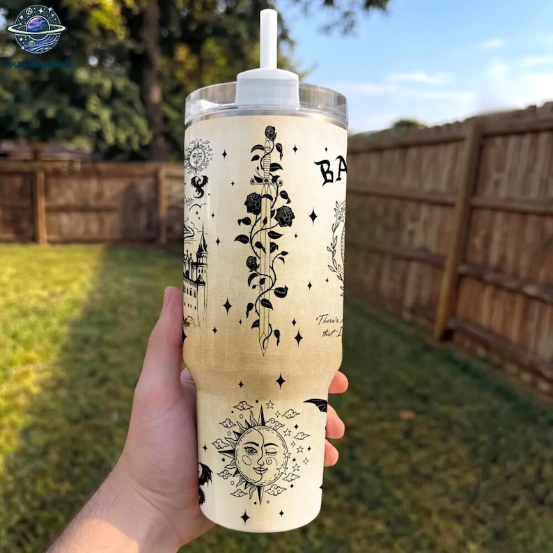 Fourth Wing Tumbler, Basgiath War College 40 Oz Tumbler, Dragon Fantasy Stainless Coffee Cup, Bookish Tumbler Gift for Reader Bild 4