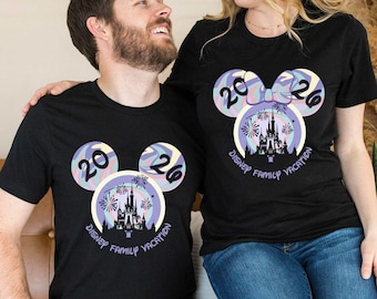 Disneyland Family Matching Shirts, Mickey Minnie Couple Shirt, Disneytrip Vacation Shirt, DisneyTrip 2026 T-Shirt,  Custom Disneyland Tee