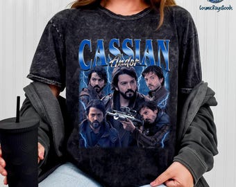 Camiseta retro de Cassian Andor con lavado mineral, camiseta de Cassian Andor, camiseta de rap pirata de Cassian Andor, camiseta vintage de Cassian Andor de los 90