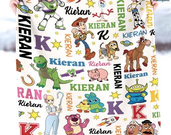 Personalized Toy Story Movie Fleece Blanket, Toy Story Blanket, Personalized Blanket, Toy Story, Disneyland Blanket Throw Blanket Couch Sofa