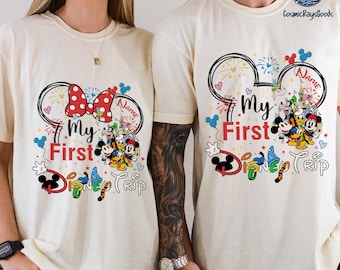 Personalized Mickey and Friends My First DisneyTrip Shirt, Family Disneytrip 2026 Shirt, Custom Family Disneyland Vacation Trip 2026