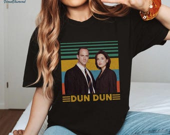Vintage Law And Order Olivia Benson and Elliot Stabler Dun Dun Shirt Law and Order SVU T-shirt Unisex Cotton Vintage 90's Graphic Tee