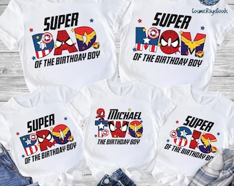Avengers Birthday Shirts, Family Birthday Matching T-Shirt, Birthday Boy Shirt, Custom Super Heroes Birthday Shirt, Disneyland Birthday Tees