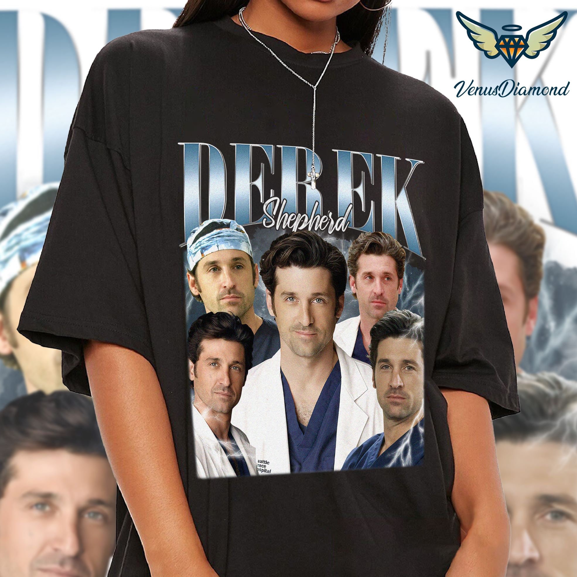 Derek Shepherd Homage Tee, Derek Shepherd Bootleg Shirt, Vintage Derek Shepherd 90s Classic T-Shirt, Grey's Anatomy Shirt