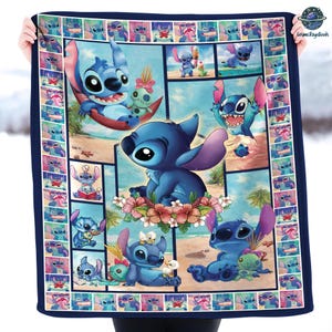 Stitch Cartoon Blanket, Stitch Blanket Christmas Gifts, Disneyworld Stitch Blanket, Lilo and Stitch, Banket Gift for Baby