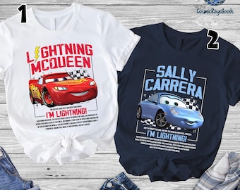 Lightning Mcqueen And Sally Carrera Shirt, Cars Couple Shirt, McQueen Cars Shirt, Disneyland Couple Shirt, Cars Land Shirt, Couple Matching
