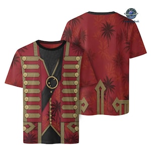 Men’s Red Ringmaster Costume Shirt, Circus Halloween Costume, Vintage Carnival Cosplay Top, Easy Halloween Party Outfit for Men