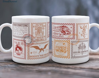 Fantasy reader, Bookish Mug Gift, Fourth Wing Mug, Basgiath War College, Dragon Rider, Violet Sorrengail, Xaden Riorson, Riders Quadrant
