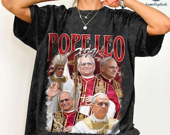 Pope Leo XIV First American Pope Shirt, Religious Shirt, New Pope Shirt, Pope Leo XIV Shirt, Vatican Pope Leo XIV T-Shirt Mineral Washed