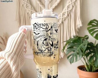 Fourth Wing Tumbler, Basgiath War College 40 Oz Tumbler, Dragon Fantasy Stainless Coffee Cup, Bookish Tumbler Gift for Reader