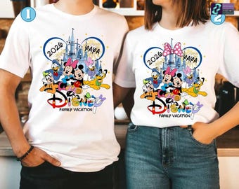 Disneyland Family Vacation 2026 Shirt, Mickey And Friends Matching Shirt, Disneyland Trip, Disneyland Magical Castles Shirt