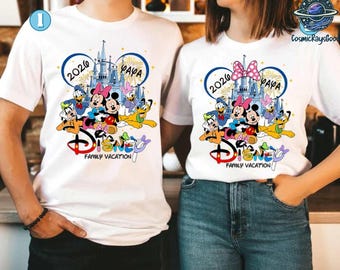 Disneyland Family Vacation 2026 Shirt, Mickey And Friends Matching Shirt, Disneyland Trip, Disneyland Magical Castles Shirt