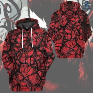 Venom Carnage Cosplay 3D Hoodie, Spiderman Cosplay Costume 3D Sweatshirt,Black Spiderman Costume,Anti Hero Universe Halloween Costume Outfit