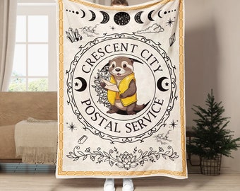 Otter Postal Service Blanket | Crescent City Fleece Blanket | House of Earth and Blood | Lunathion | SJM Merch | Acotar Merch
